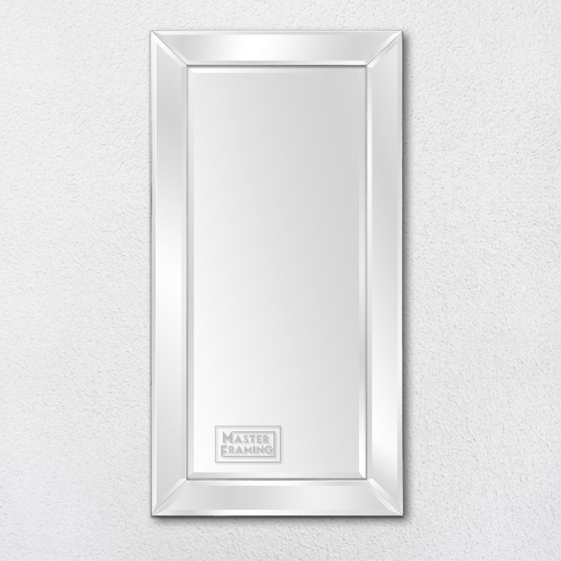 Angled bevelled mirror framed mirror MF915